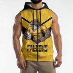 Sunshine Coast Rugby Custom Sleeveless Zip Hoodie Go Falcons Mascot Sporty Style LT14