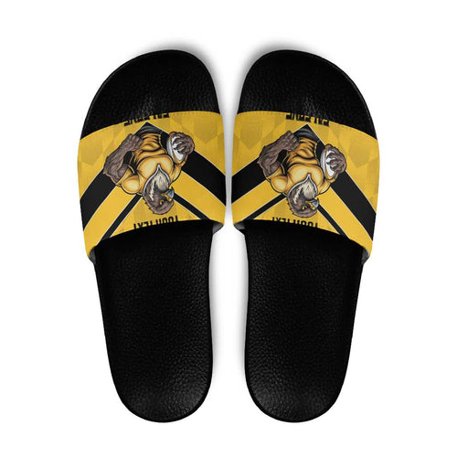 Sunshine Coast Rugby Custom Slide Sandals Go Falcons Mascot Sporty Style - Aussie Hoodie