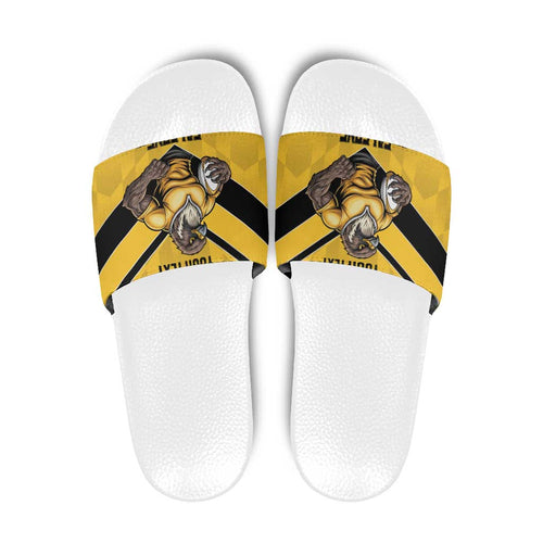 Sunshine Coast Rugby Custom Slide Sandals Go Falcons Mascot Sporty Style - Aussie Hoodie