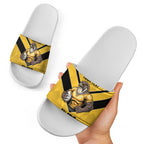 Sunshine Coast Rugby Custom Slide Sandals Go Falcons Mascot Sporty Style - Aussie Hoodie