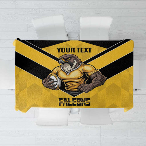 Sunshine Coast Rugby Custom Tablecloth Go Falcons Mascot Sporty Style - Aussie Hoodie