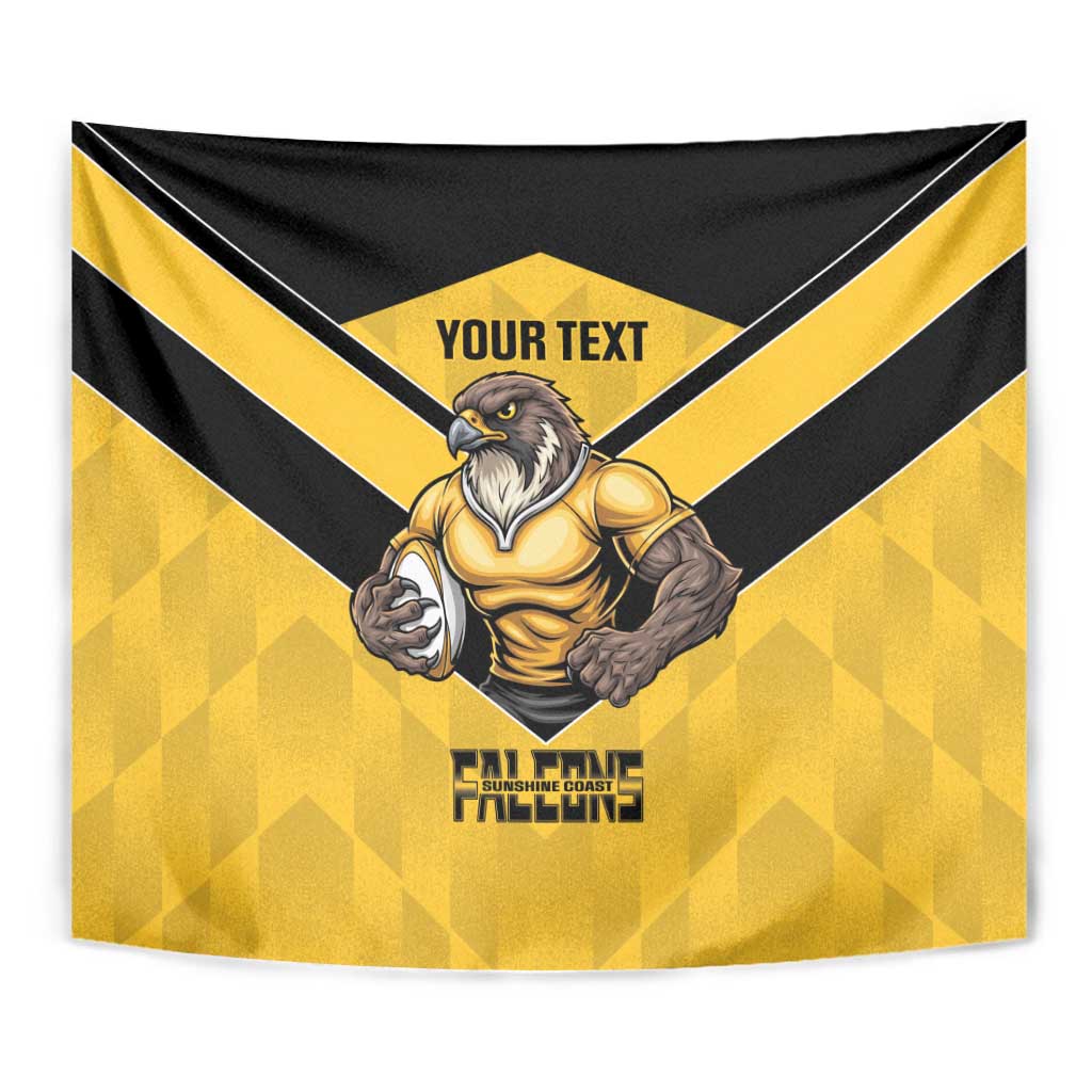 Sunshine Coast Rugby Custom Tapestry Go Falcons Mascot Sporty Style - Aussie Hoodie