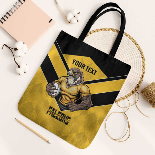 Sunshine Coast Rugby Custom Tote Bag Go Falcons Mascot Sporty Style - Aussie Hoodie