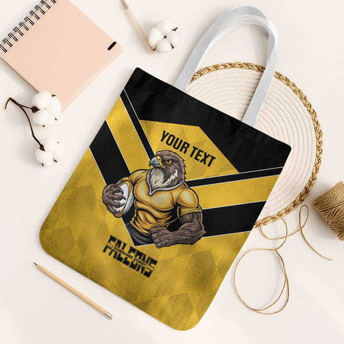 Sunshine Coast Rugby Custom Tote Bag Go Falcons Mascot Sporty Style - Aussie Hoodie