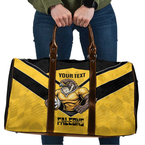 Sunshine Coast Rugby Custom Travel Bag Go Falcons Mascot Sporty Style - Aussie Hoodie