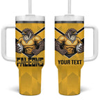 Sunshine Coast Rugby Custom Tumbler With Handle Go Falcons Mascot Sporty Style - Aussie Hoodie