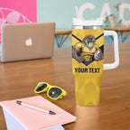 Sunshine Coast Rugby Custom Tumbler With Handle Go Falcons Mascot Sporty Style - Aussie Hoodie