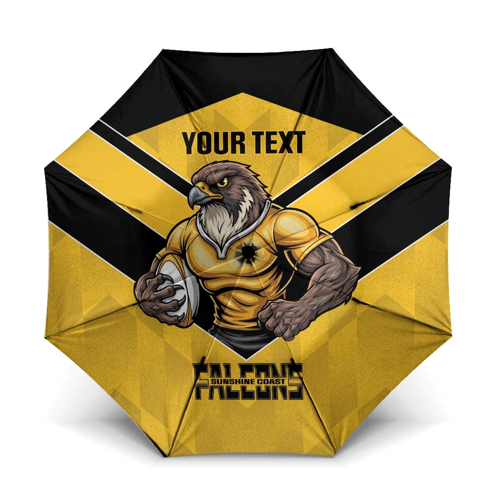 Sunshine Coast Rugby Custom Umbrella Go Falcons Mascot Sporty Style - Aussie Hoodie