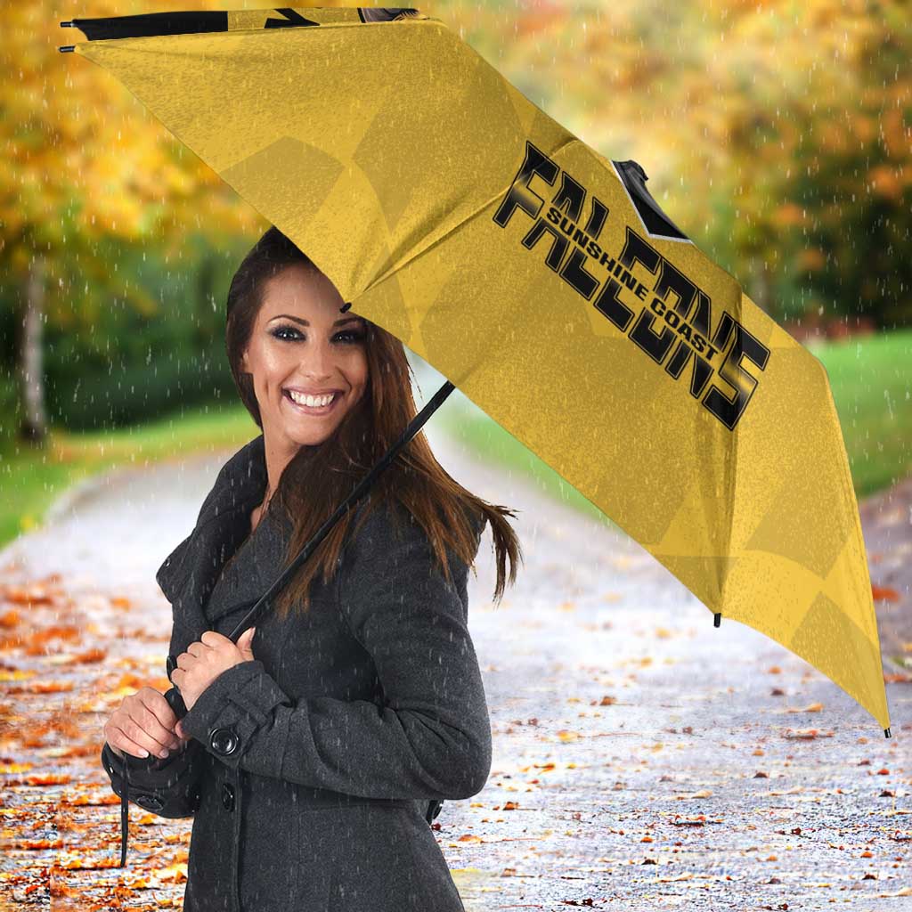Sunshine Coast Rugby Custom Umbrella Go Falcons Mascot Sporty Style - Aussie Hoodie