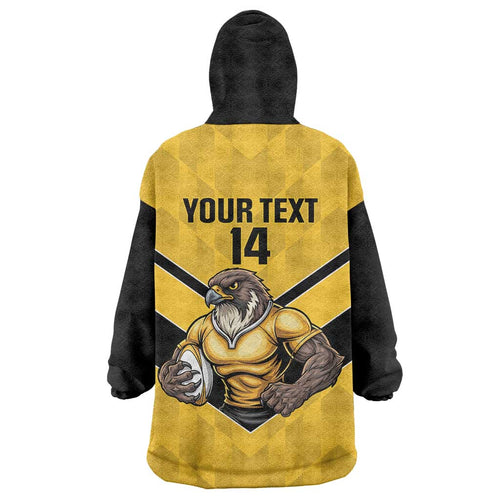 Sunshine Coast Rugby Custom Wearable Blanket Hoodie Go Falcons Mascot Sporty Style - Aussie Hoodie