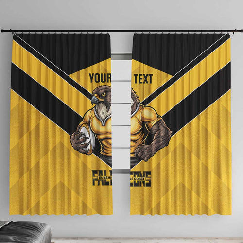 Sunshine Coast Rugby Custom Window Curtain Go Falcons Mascot Sporty Style - Aussie Hoodie