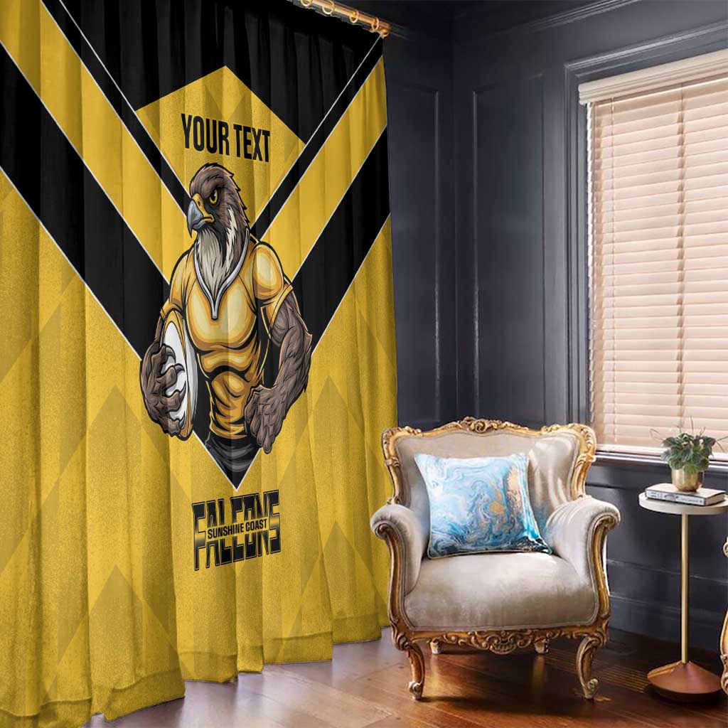 Sunshine Coast Rugby Custom Window Curtain Go Falcons Mascot Sporty Style - Aussie Hoodie