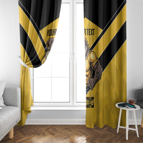 Sunshine Coast Rugby Custom Window Curtain Go Falcons Mascot Sporty Style - Aussie Hoodie