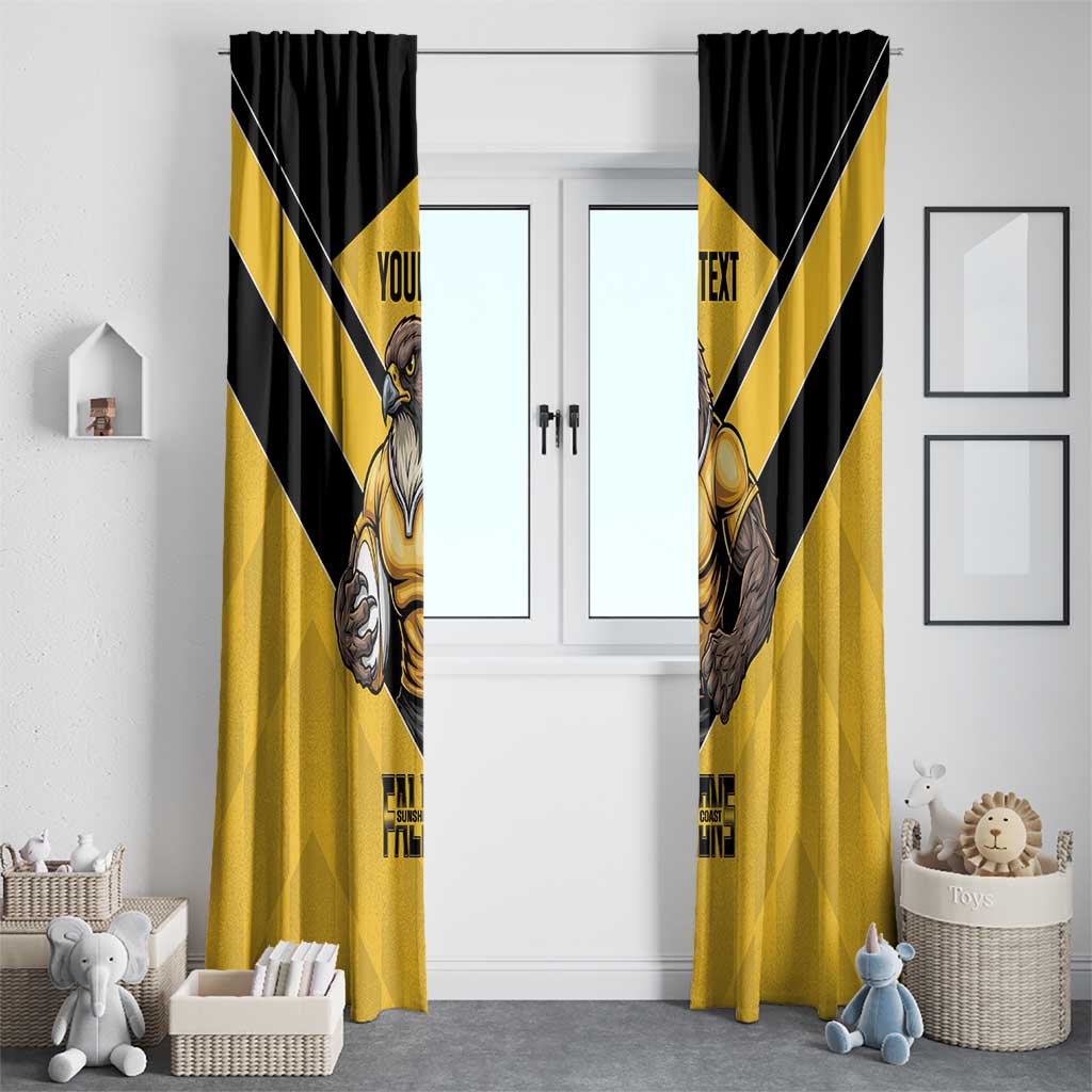 Sunshine Coast Rugby Custom Window Curtain Go Falcons Mascot Sporty Style - Aussie Hoodie