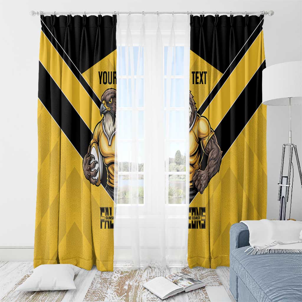 Sunshine Coast Rugby Custom Window Curtain Go Falcons Mascot Sporty Style - Aussie Hoodie
