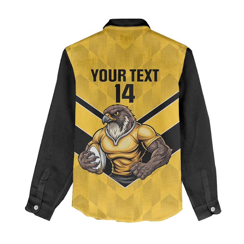 Sunshine Coast Rugby Custom Women Casual Shirt Go Falcons Mascot Sporty Style - Aussie Hoodie