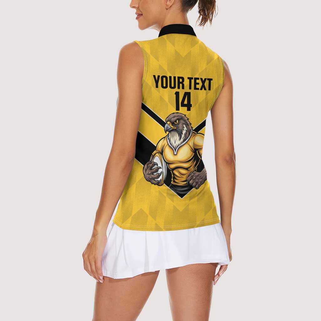 Sunshine Coast Rugby Custom Women Sleeveless Polo Shirt Go Falcons Mascot Sporty Style - Aussie Hoodie