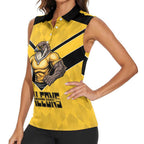 Sunshine Coast Rugby Custom Women Sleeveless Polo Shirt Go Falcons Mascot Sporty Style - Aussie Hoodie