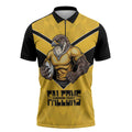 Sunshine Coast Rugby Custom Zipper Polo Shirt Go Falcons Mascot Sporty Style - Aussie Hoodie