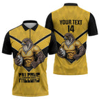Sunshine Coast Rugby Custom Zipper Polo Shirt Go Falcons Mascot Sporty Style - Aussie Hoodie