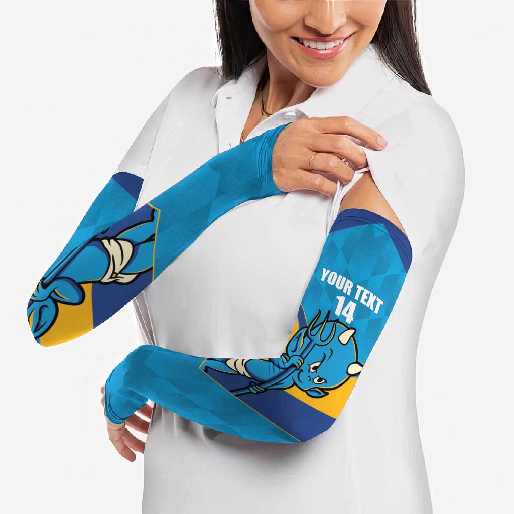 Norths Rugby Custom Arm Sleeves Go Devils Mascot Sporty Style - Aussie Hoodie