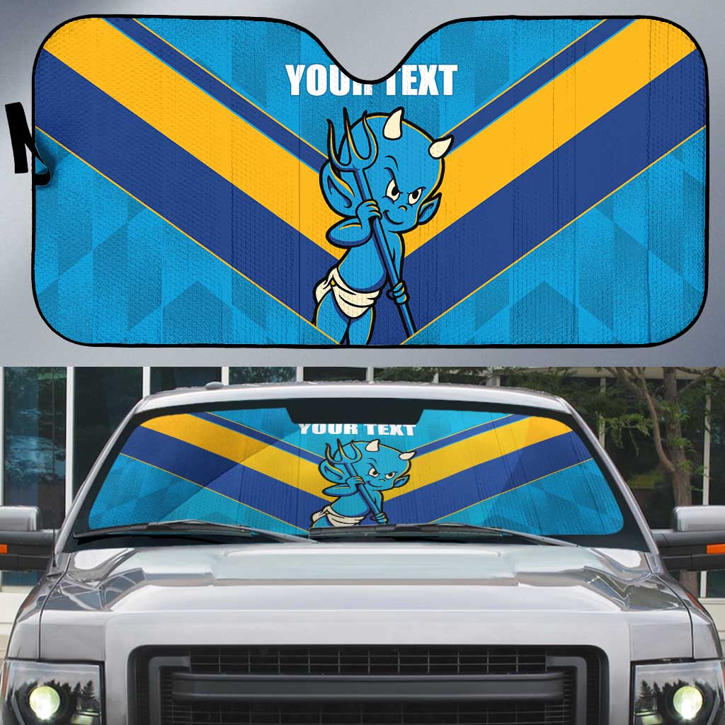 Norths Rugby Custom Auto Sun Shade Go Devils Mascot Sporty Style - Aussie Hoodie