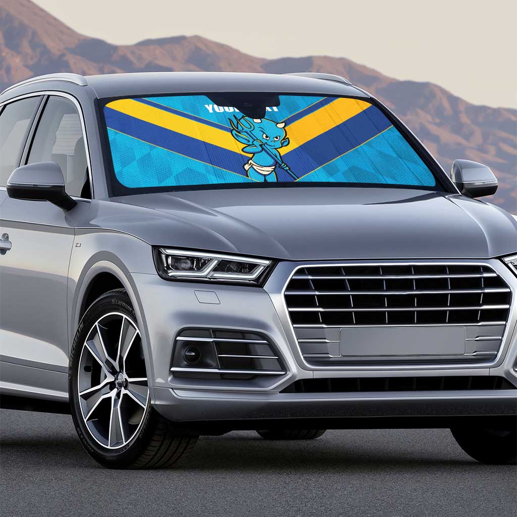 Norths Rugby Custom Auto Sun Shade Go Devils Mascot Sporty Style - Aussie Hoodie