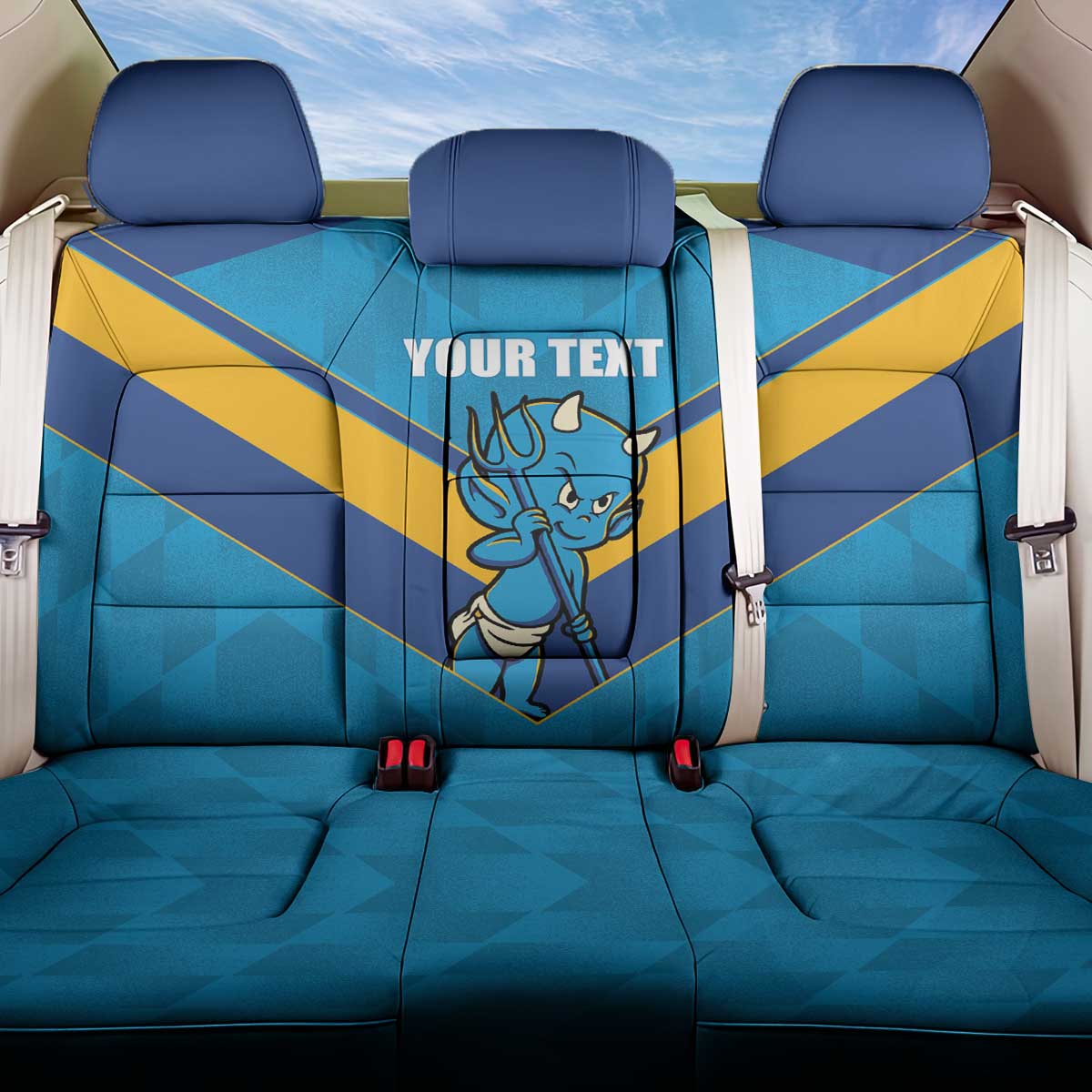 Norths Rugby Custom Back Car Seat Cover Go Devils Mascot Sporty Style - Aussie Hoodie