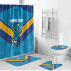 Norths Rugby Custom Bathroom Set Go Devils Mascot Sporty Style - Aussie Hoodie