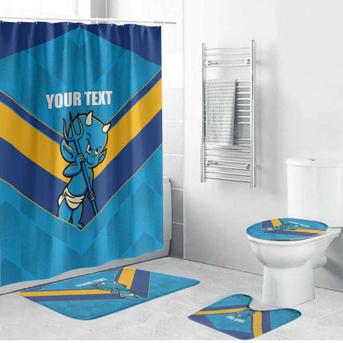 Norths Rugby Custom Bathroom Set Go Devils Mascot Sporty Style - Aussie Hoodie