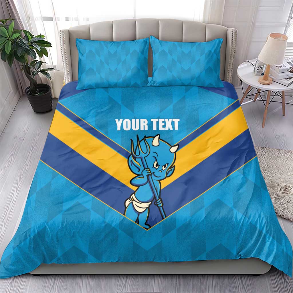 Norths Rugby Custom Bedding Set Go Devils Mascot Sporty Style - Aussie Hoodie