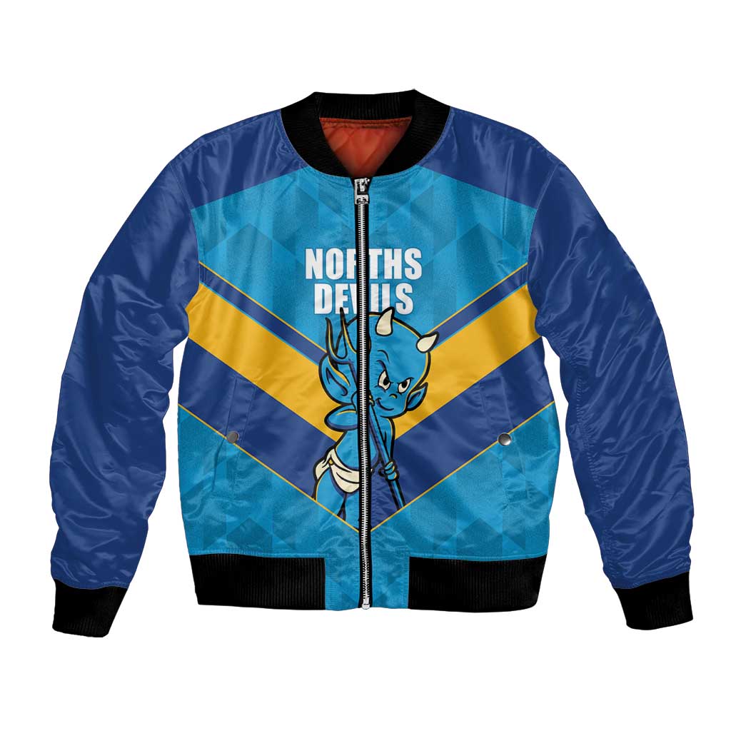 Norths Rugby Custom Bomber Jacket Go Devils Mascot Sporty Style - Aussie Hoodie