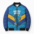Norths Rugby Custom Bomber Puffer Jacket Go Devils Mascot Sporty Style - Aussie Hoodie