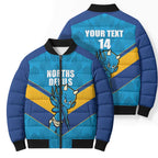 Norths Rugby Custom Bomber Puffer Jacket Go Devils Mascot Sporty Style - Aussie Hoodie