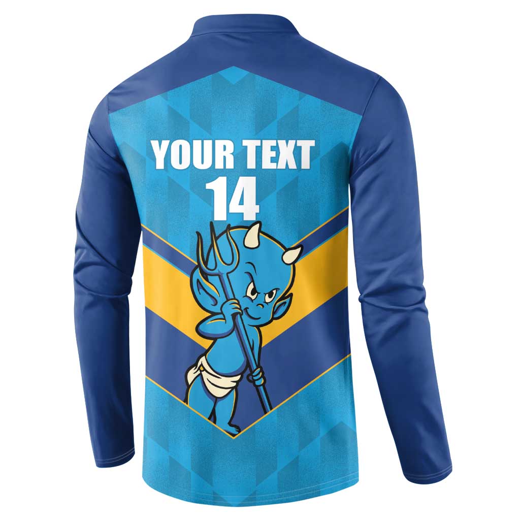 Norths Rugby Custom Button Sweatshirt Go Devils Mascot Sporty Style - Aussie Hoodie