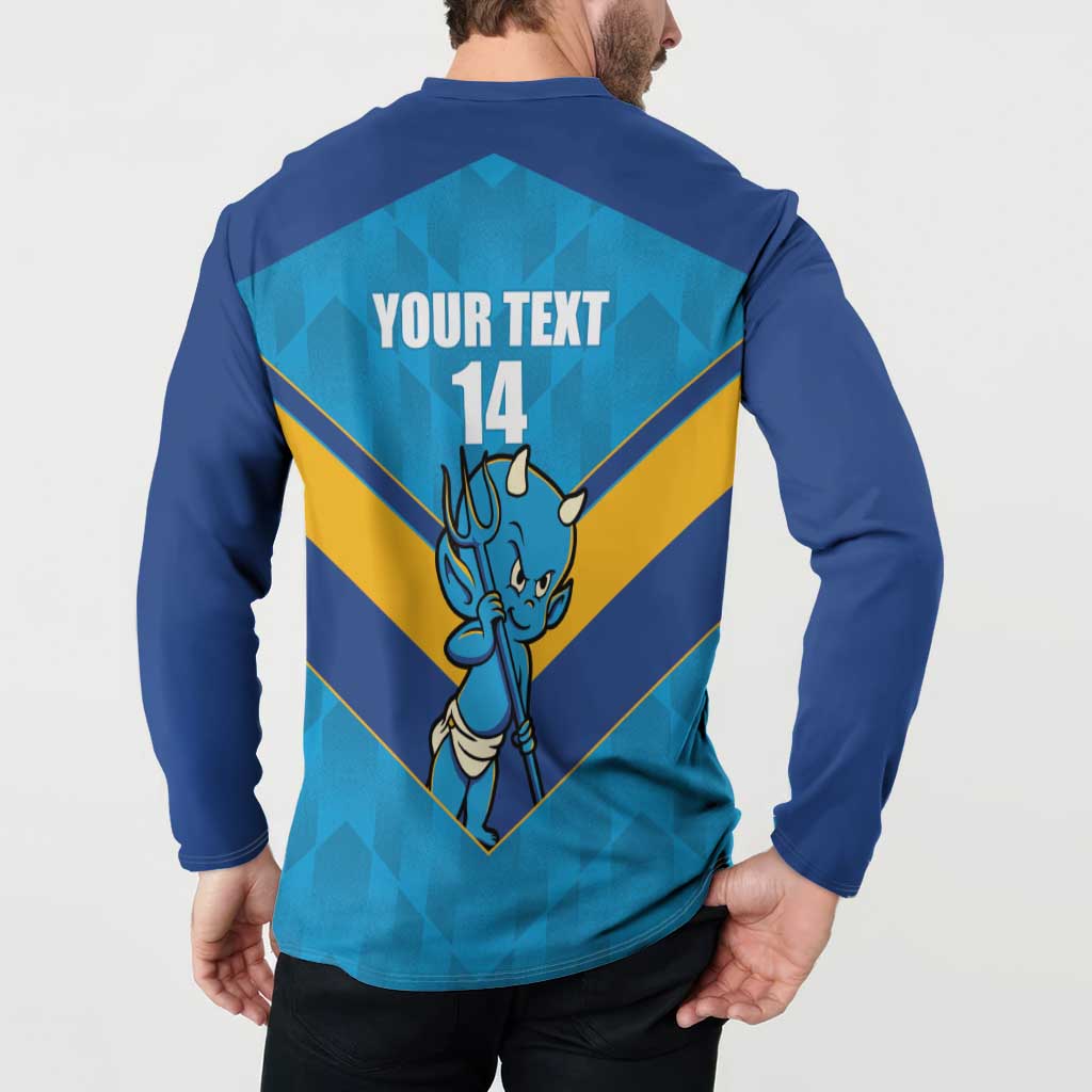 Norths Rugby Custom Button Sweatshirt Go Devils Mascot Sporty Style - Aussie Hoodie