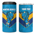Norths Rugby Custom 4 in 1 Can Cooler Tumbler Go Devils Mascot Sporty Style - Aussie Hoodie