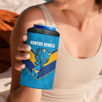 Norths Rugby Custom 4 in 1 Can Cooler Tumbler Go Devils Mascot Sporty Style - Aussie Hoodie