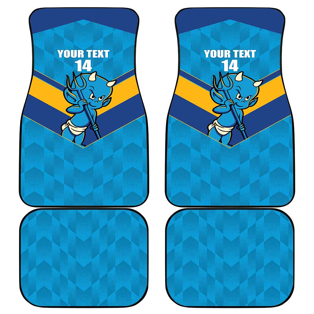 Norths Rugby Custom Car Mats Go Devils Mascot Sporty Style - Aussie Hoodie