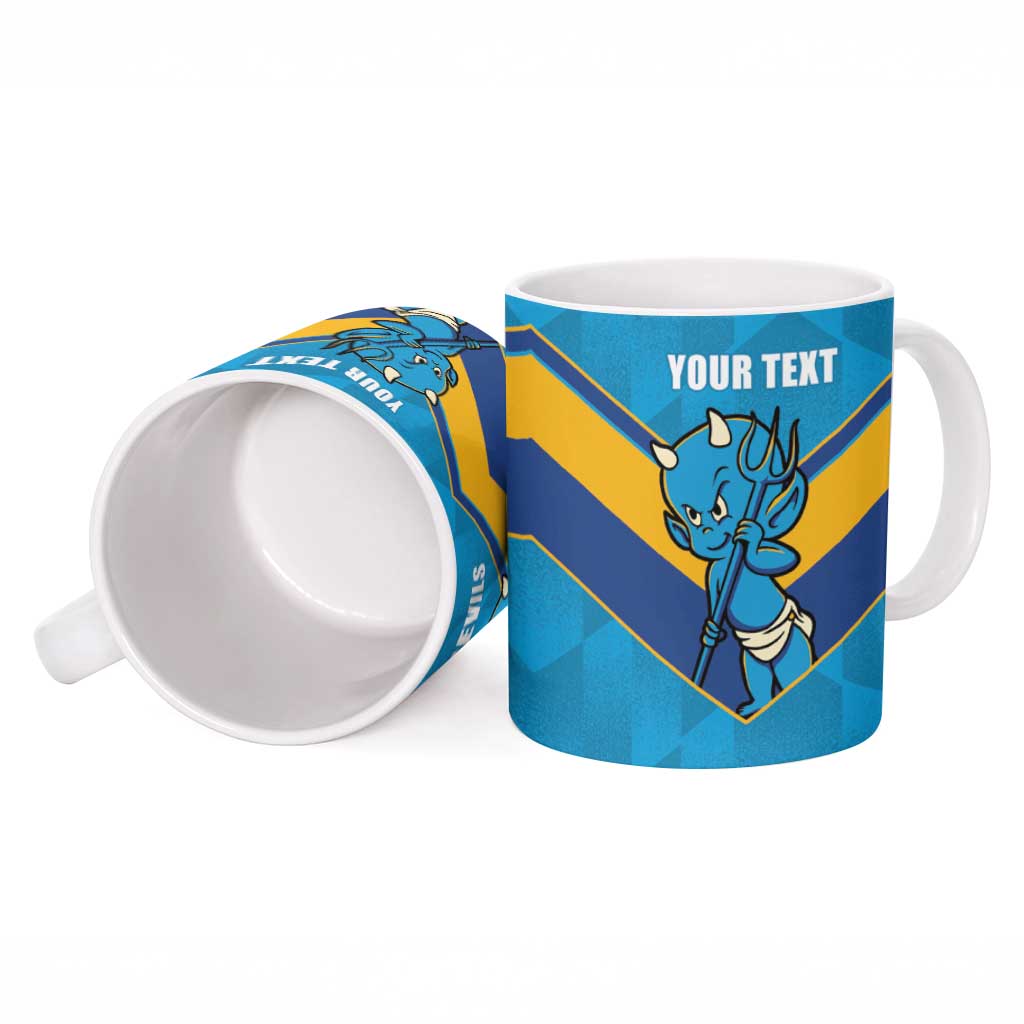 Norths Rugby Custom Ceramic Mug Go Devils Mascot Sporty Style - Aussie Hoodie