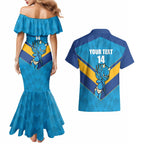 Norths Rugby Custom Couples Matching Mermaid Dress and Hawaiian Shirt Go Devils Mascot Sporty Style - Aussie Hoodie
