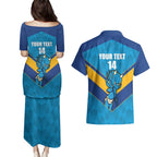 Norths Rugby Custom Couples Matching Puletasi and Hawaiian Shirt Go Devils Mascot Sporty Style - Aussie Hoodie