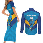 Norths Rugby Custom Couples Matching Short Sleeve Bodycon Dress and Long Sleeve Button Shirt Go Devils Mascot Sporty Style - Aussie Hoodie
