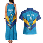 Norths Rugby Custom Couples Matching Tank Maxi Dress and Hawaiian Shirt Go Devils Mascot Sporty Style - Aussie Hoodie