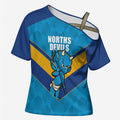 Norths Rugby Custom Cross Shoulder Shirt Go Devils Mascot Sporty Style - Aussie Hoodie