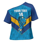 Norths Rugby Custom Cross Shoulder Shirt Go Devils Mascot Sporty Style - Aussie Hoodie