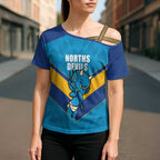 Norths Rugby Custom Cross Shoulder Shirt Go Devils Mascot Sporty Style - Aussie Hoodie
