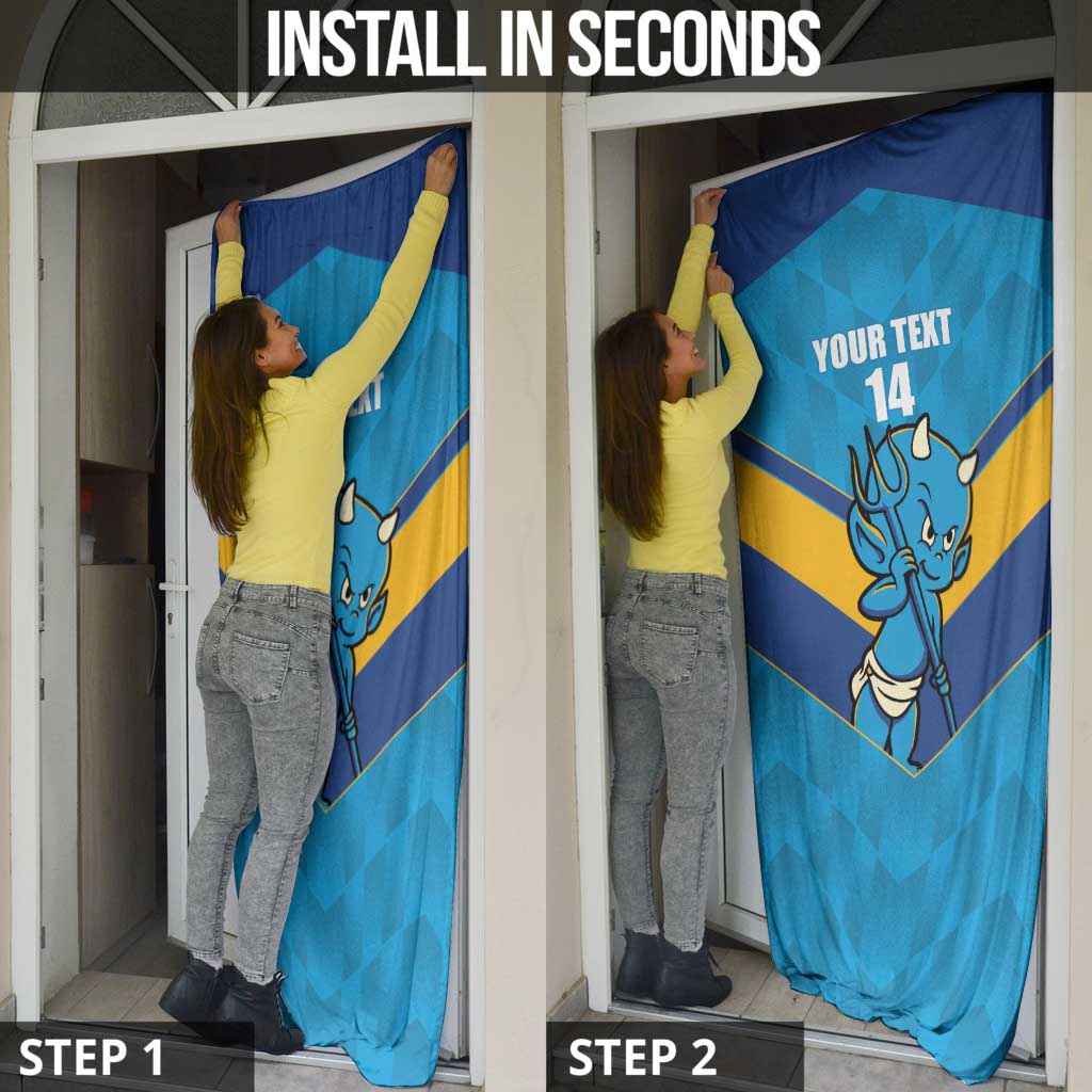 Norths Rugby Custom Door Cover Go Devils Mascot Sporty Style - Aussie Hoodie
