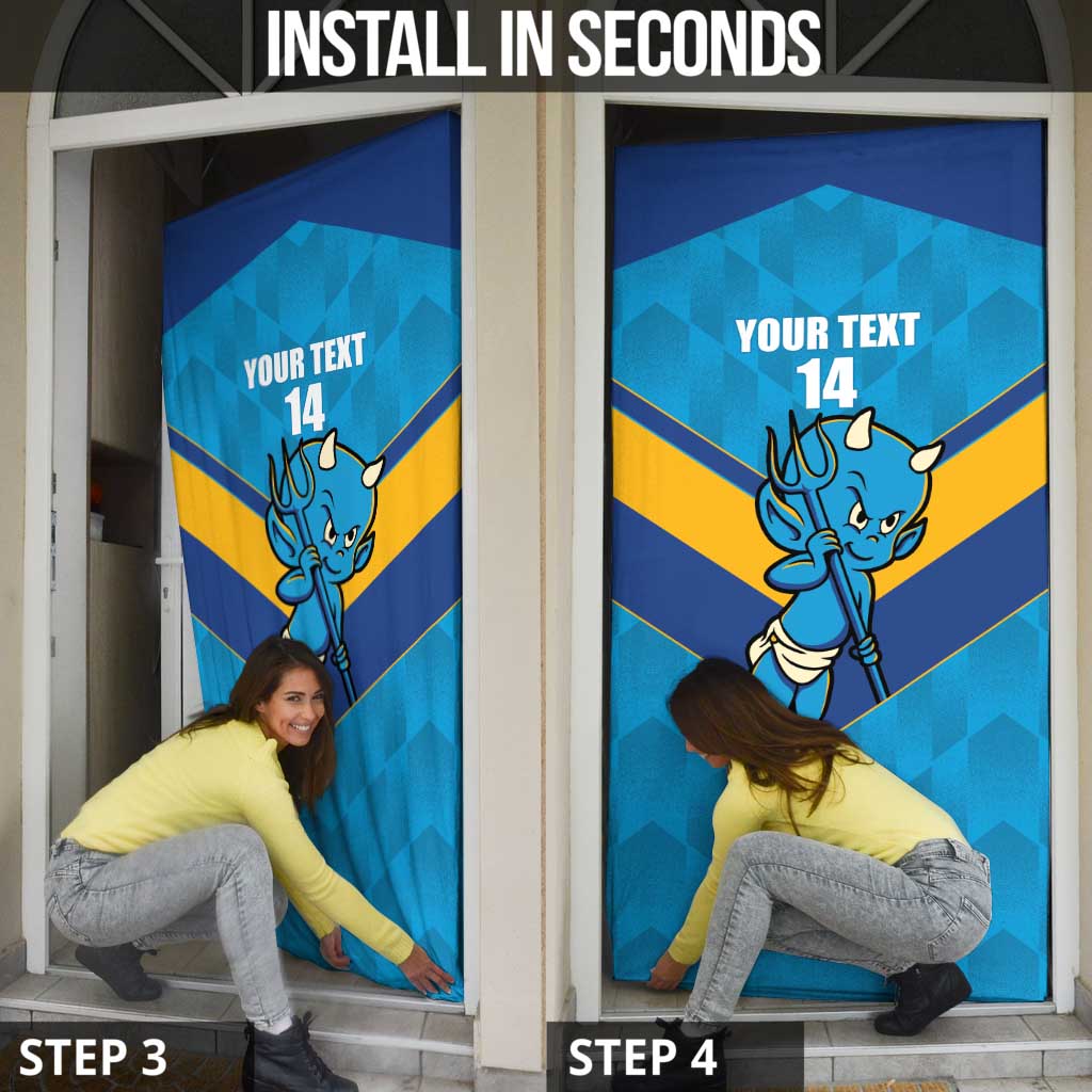Norths Rugby Custom Door Cover Go Devils Mascot Sporty Style - Aussie Hoodie