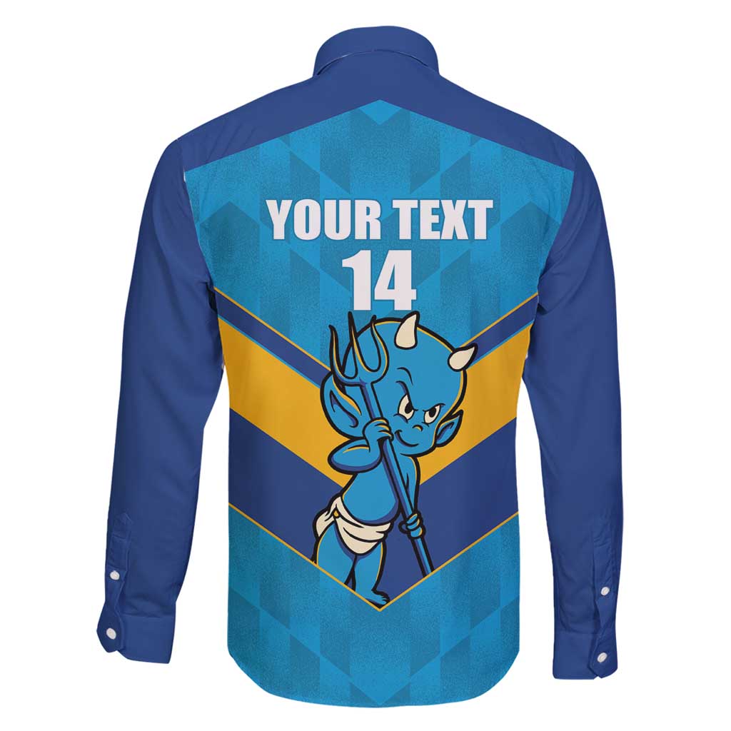 Norths Rugby Custom Family Matching Off Shoulder Maxi Dress and Hawaiian Shirt Go Devils Mascot Sporty Style - Aussie Hoodie